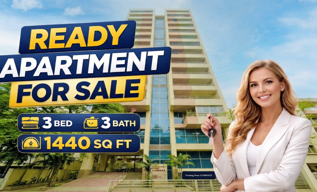 Premium 1440 Sq. Ft. Apartment for Sale on Rabindra Sarani, Uttara.